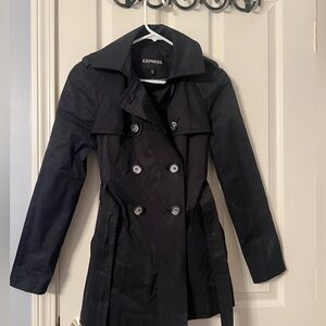 Women’s black trench coat